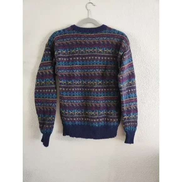 J.P Tilford 100% Alpaca Unisex Multicolor Sweater-Medium - Picture 2 of 6